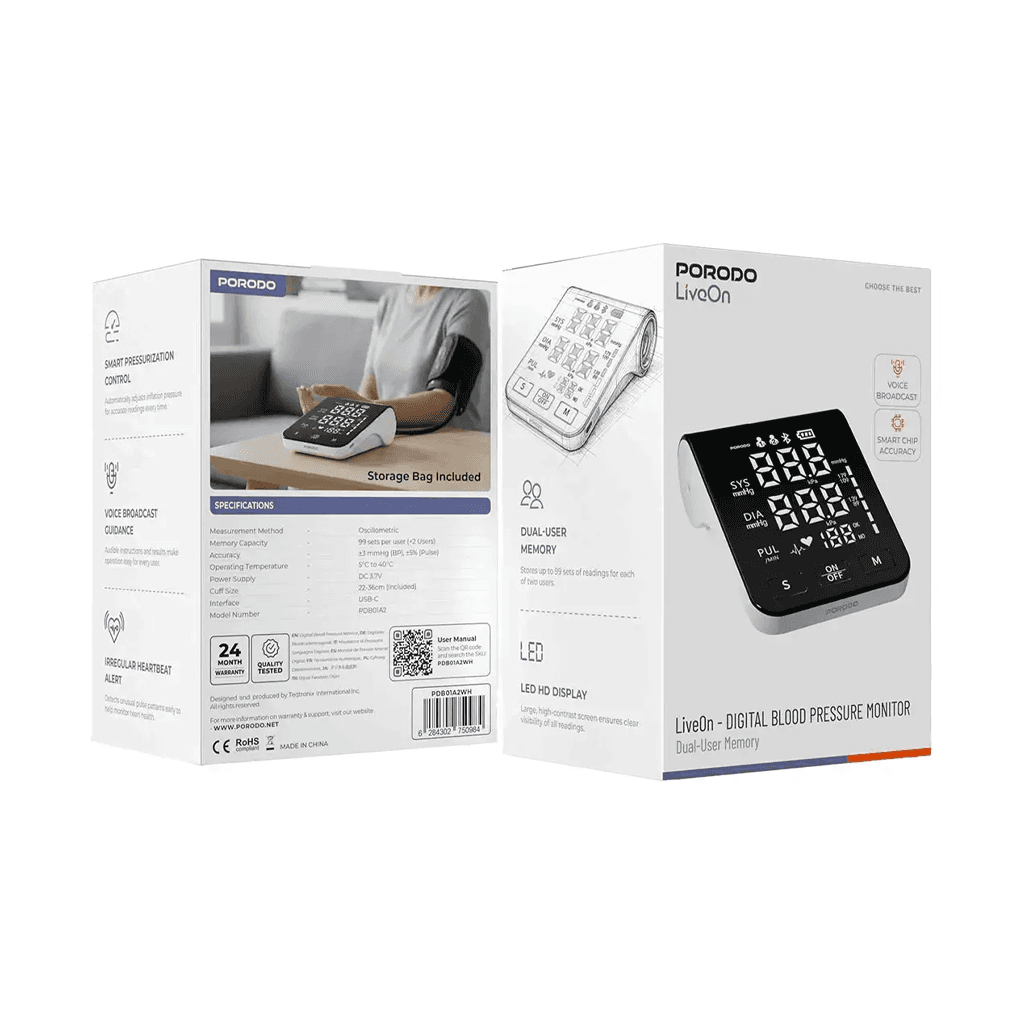 فشارسنج دیجیتال پرودو مدل Porodo PDB01A2 — تصویر ۴