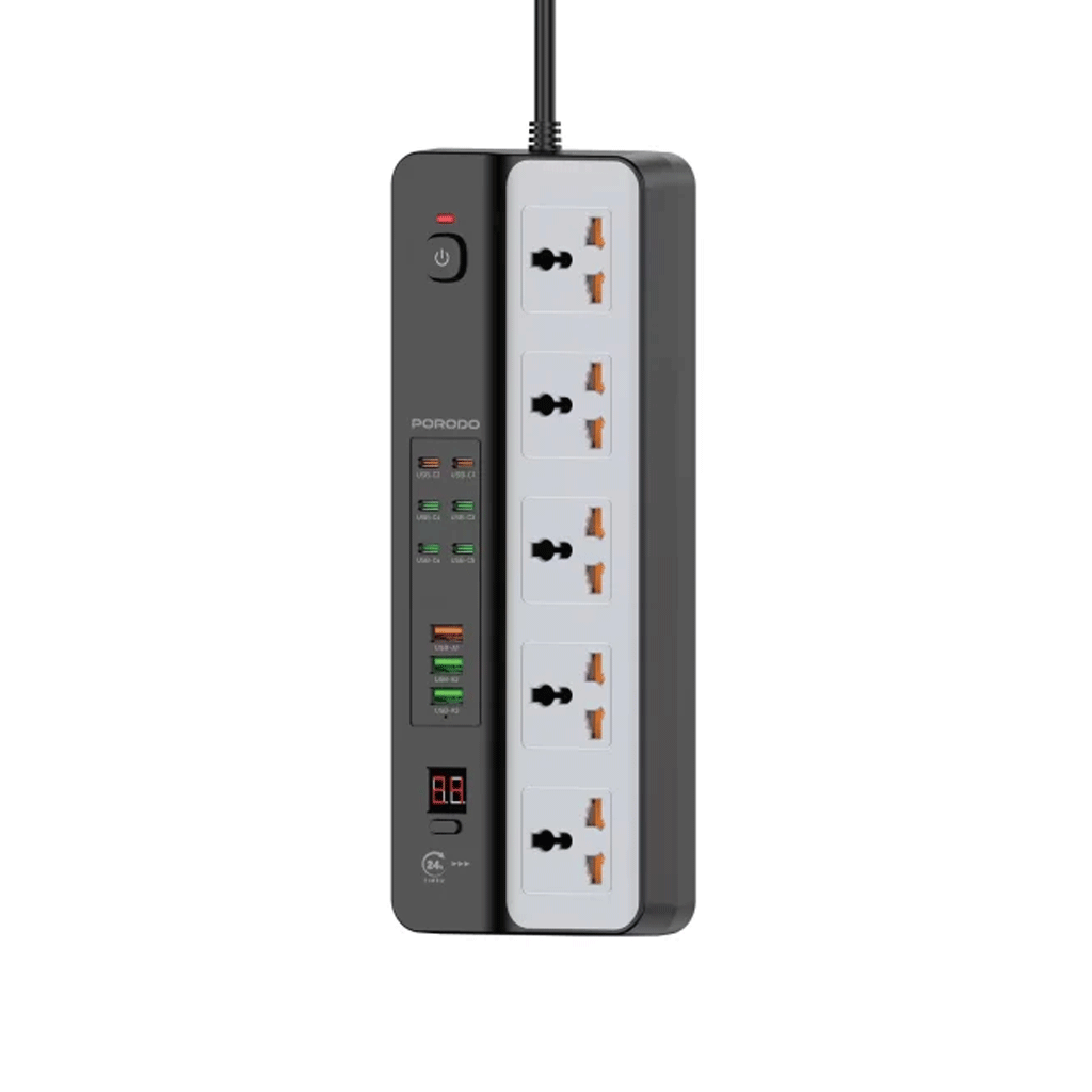 چند راهی برق پرودو مدل Porodo Power Strip PDFWCH098BK — تصویر ۳