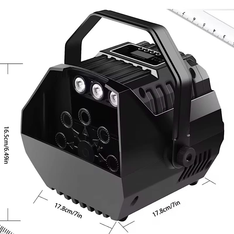 دستگاه حباب ساز شارژی ریموت دار LED مدل BubbleLight FX (سه رنگ RGB) — تصویر ۶
