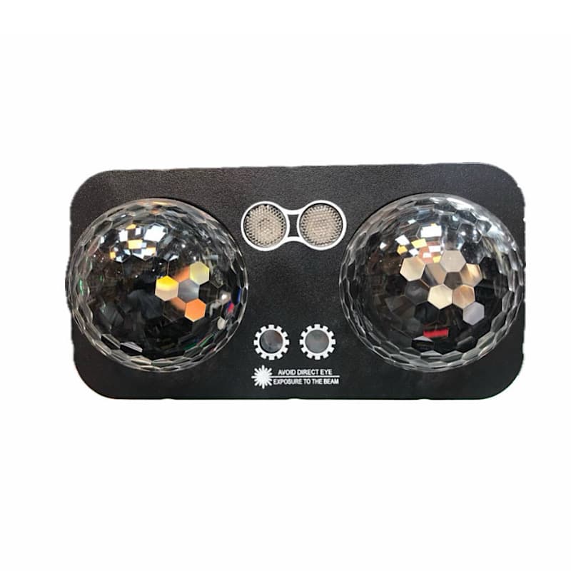 دستگاه رقص نور دو گوی دوقلو دوبل مدل Double Magic Ball Stage Light (همراه با ریموت کنترل)