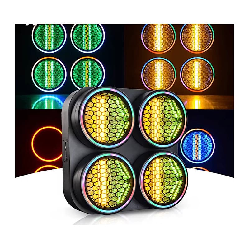 دستگاه رقص نور ژوپیتر زنبوری ۴ تایی مدل COB-Ring (پروژکتور ۴ لنز RGB استیج) — تصویر ۴