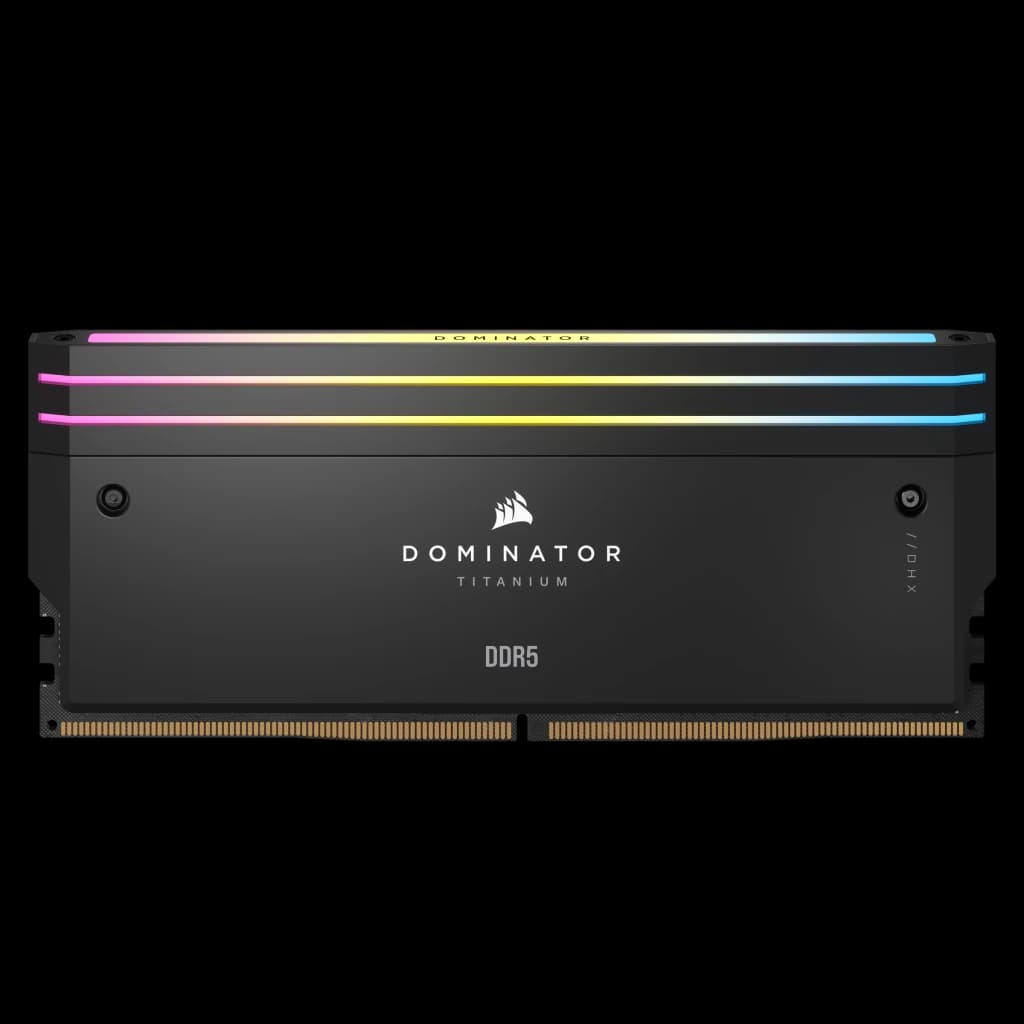 رم DDR5 دسکتاپ 96 گیگابایت 7200Mhz CL40 کورسیر مدل DOMINATOR TITANIUM BLACK دو کاناله — تصویر ۱۱