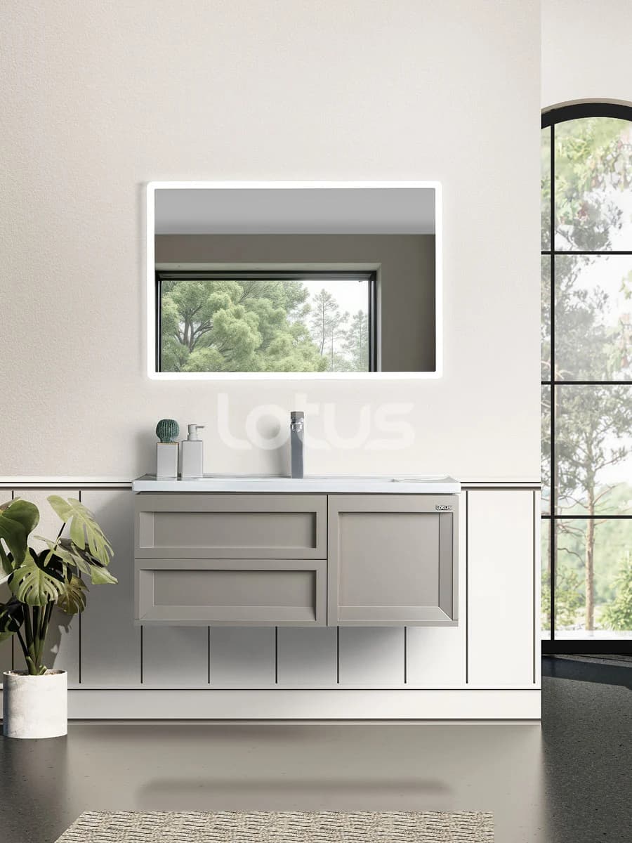 کابینت و روشویی لوتوس طرح مدرن مدل مانارولا MANAROLA-1000 ابعاد 50 * 99 سانتیمتر (بدون باکس)