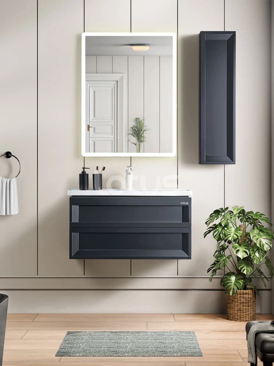 کابینت و روشویی لوتوس طرح مدرن مدل مانارولا MANAROLA-800 Duble ابعاد 50 * 79 سانتیمتر (بدون باکس) — تصویر ۳