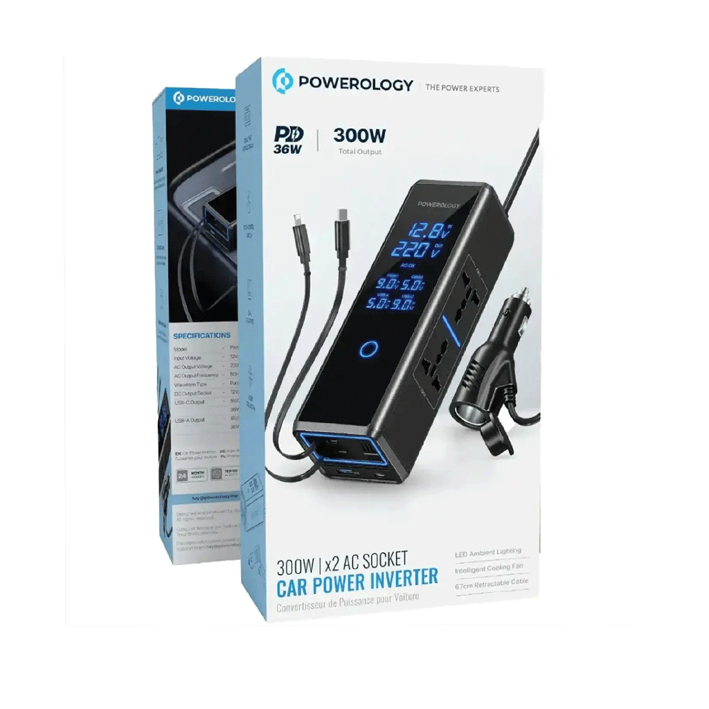 اینورتر فندکی 300 وات پاورولوژی Powerology — تصویر ۳
