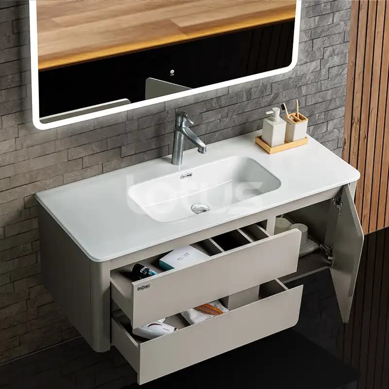 کابینت و روشویی لوتوس طرح مدرن مدل ویوین VIVIEN ابعاد 46 * 120 سانتیمتر — تصویر ۲
