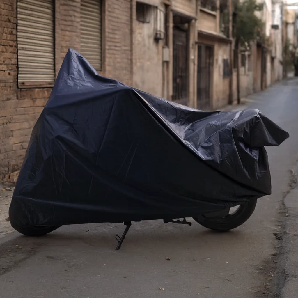چادر موتور سیکلت ضدآب و آفتاب چهار‌ فصل برزنتی(شمعی) با کاور رایگان