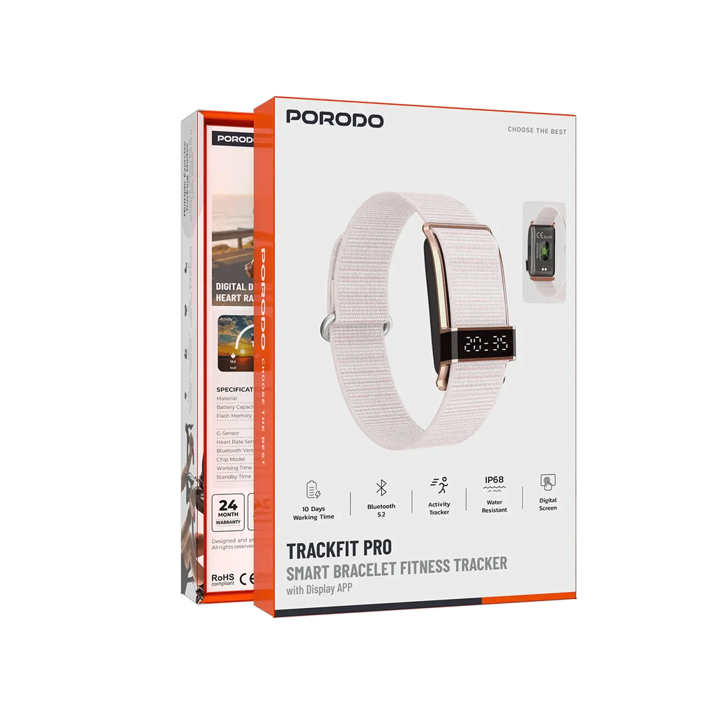 دستبند هوشمند پایش سلامت پرودو Porodo Trackfit Pro — تصویر ۴