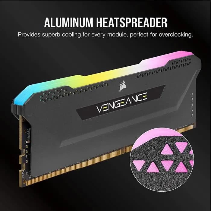 رم DDR4 دسکتاپ 32 گیگابایت 3200Mhz CL16 کورسیر مدل VENGEANCE RGB PRO SL دو کاناله — تصویر ۶