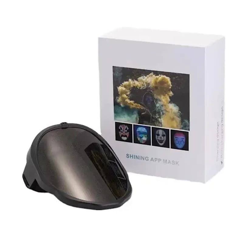 ماسک (نقاب) دی جی LED فول کالر بلوتوث دار اپلیکیشن دار | Bluetooth Full Color LED DJ Mask — تصویر ۵