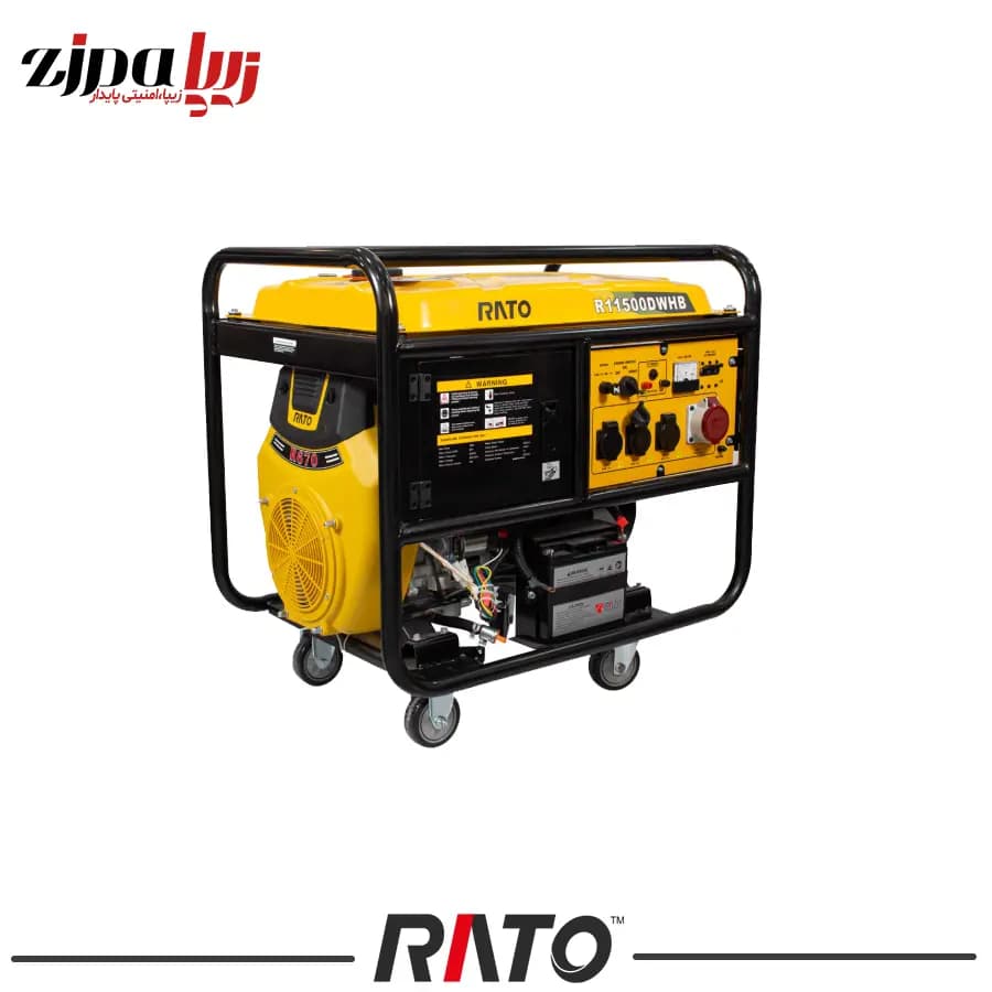 موتور برق بنزینی 10 کیلو وات سه فاز راتو مدل R11500DWHB — تصویر ۲