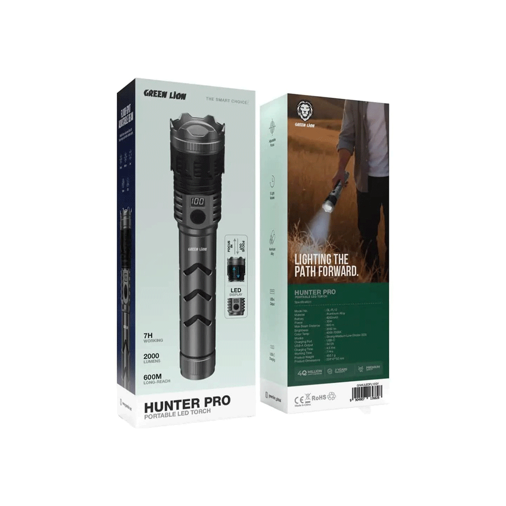 چراغ قوه گرین لاین مدلgreen lion HUNTER PRO — تصویر ۴