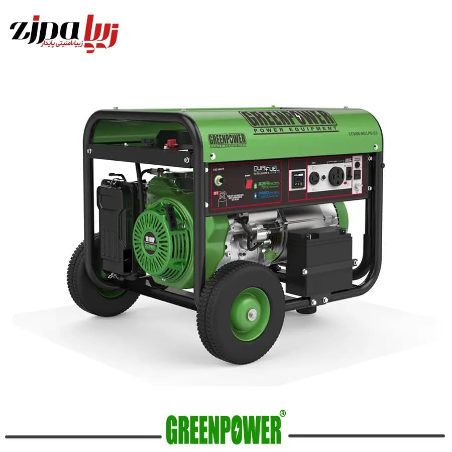 موتور برق گازسوز CC9000-NG/LPG گرین پاور ریموتی