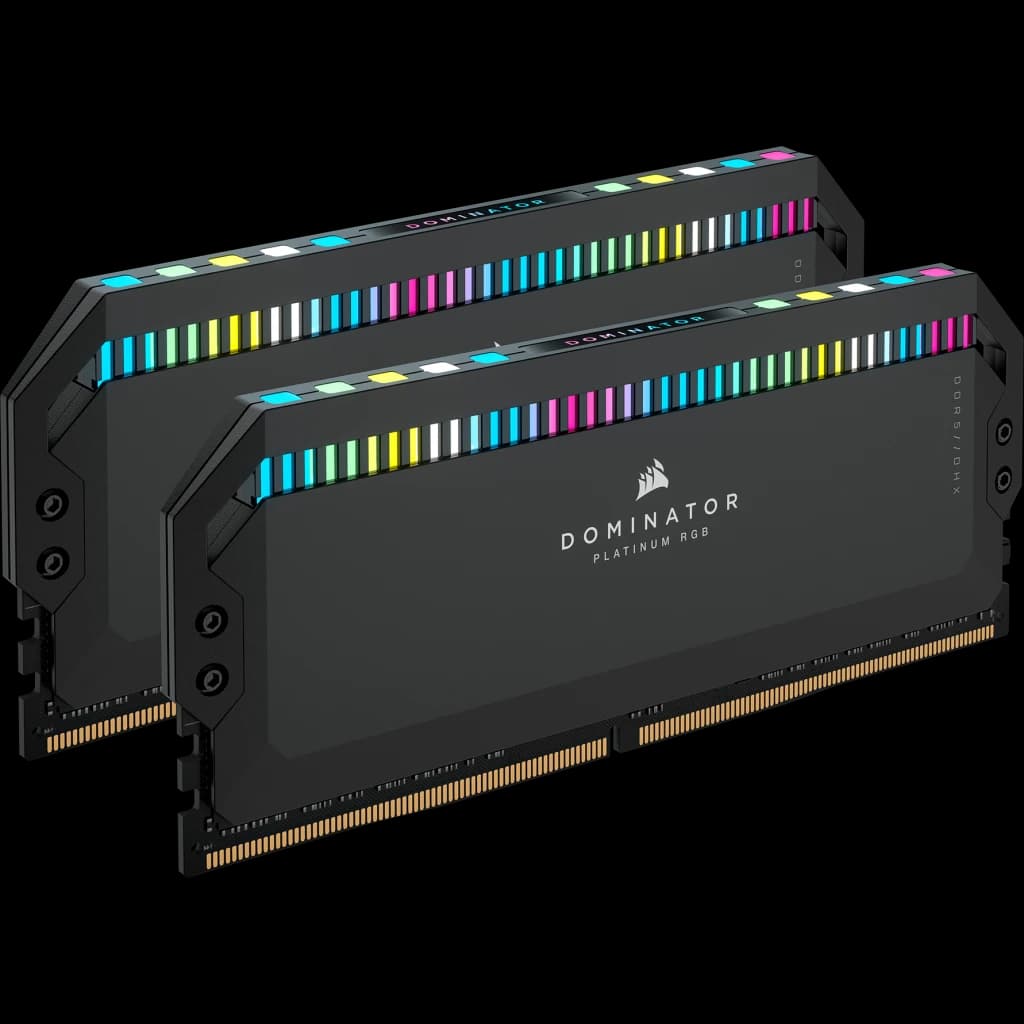 رم DDR5 دسکتاپ 32 گیگابایت 6200Mhz CL36 کورسیر مدل Dominator RGB Black دو کاناله