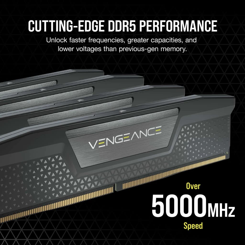 رم DDR5 دسکتاپ 32 گیگابایت 7200Mhz CL34 کورسیر مدل VENGEANCE دو کاناله — تصویر ۵