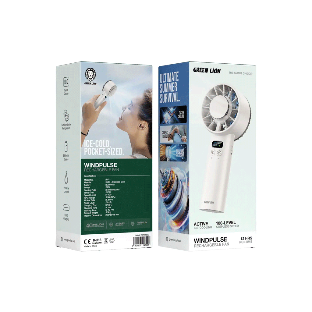 پنکه دستی گرین لاین مدل Green Lion Windix Handheld Cooling Fan — تصویر ۲