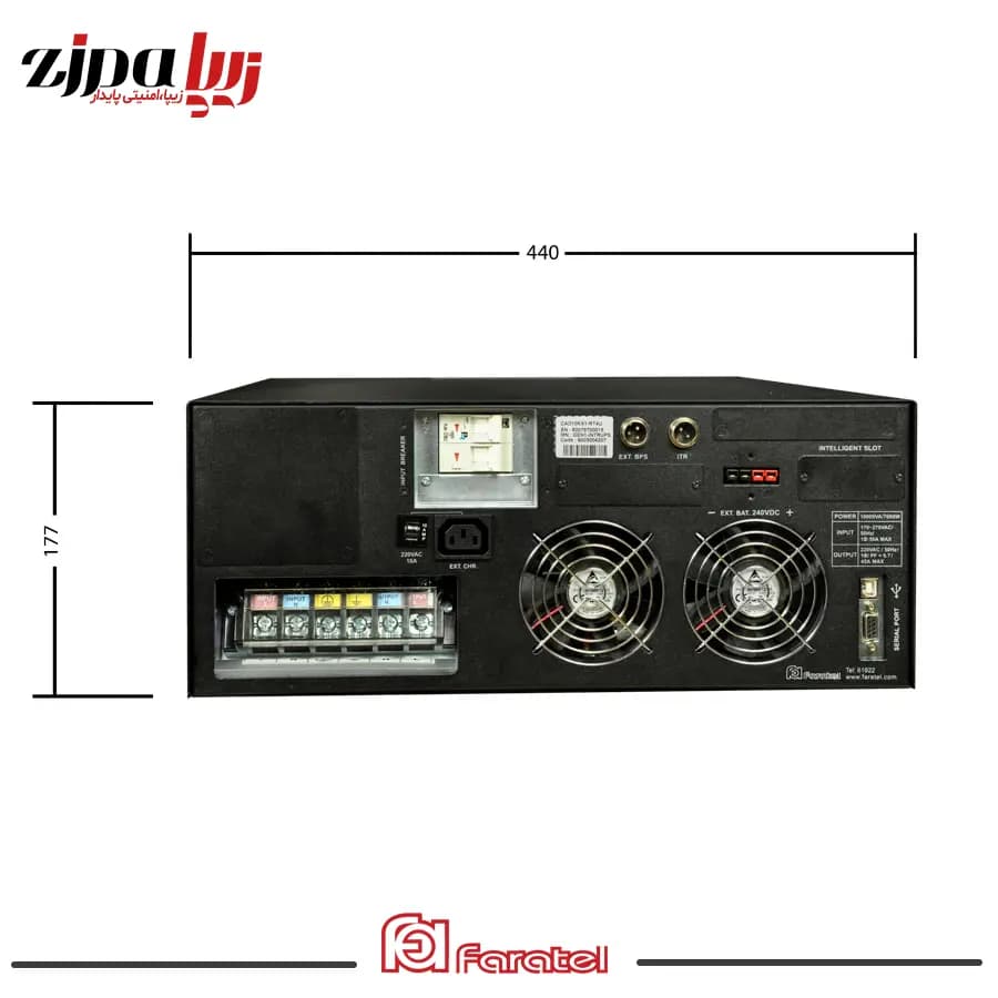 یو‌پی‌اس آنلاین توان 10 کاوا مدل CAD10KX1-RT-4U فاراتل — تصویر ۲
