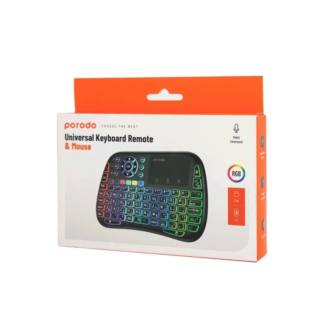 ریموت و کیبورد پرودو مدل Porodo Universal Keyboard Remote Mouse — تصویر ۲