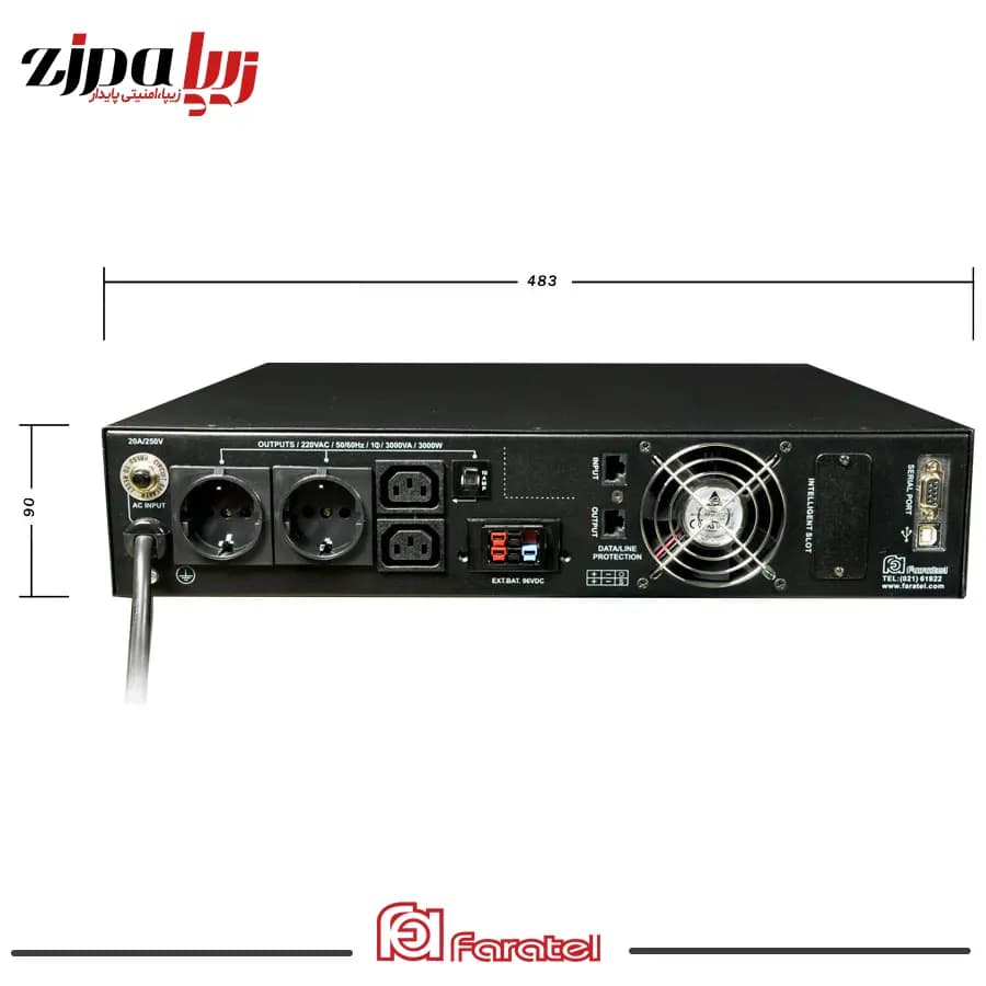 یوپیاس لاین اینتراکتیو توان 3 کاوا مدل SDC3000X48V-RT فاراتل — تصویر ۵