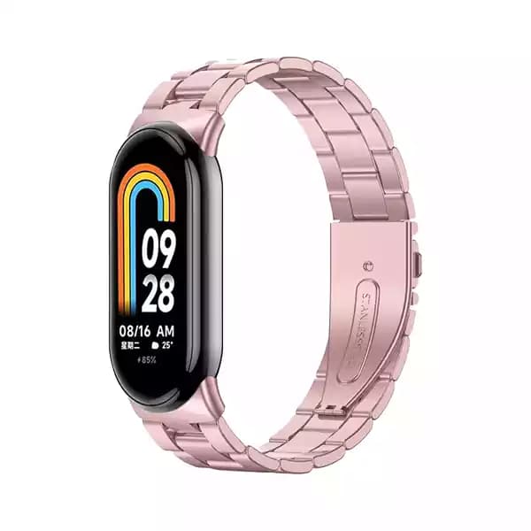 بند فلزی Mi Band 8 شیائومی طرح 3 مهره | رنگبندی 4 تایی همراه قابلیت تنظیم سایز — تصویر ۴