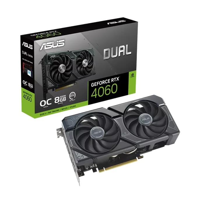 کارت گرافیک ایسوس مدل Dual GeForce RTX™ 4060 OC Edition حافظه 8 گیگابایت ا ASUS Dual GeForce RTX™ 4060 OC Edition 8GB Graphics Card