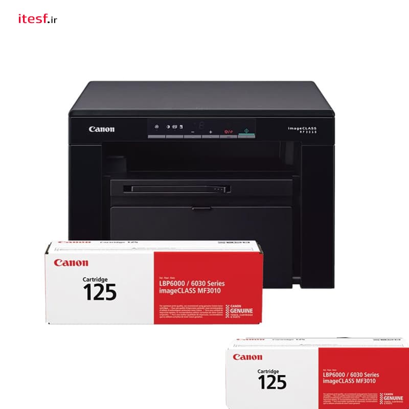 پرینتر لیزری کانن imageCLASS MF3010VP به همراه یک عدد کارتریج اورجینال اضافه داخل جعبه دستگاه — تصویر ۵