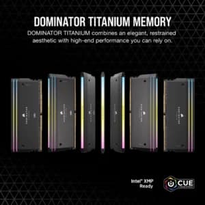 رم DDR5 دسکتاپ 64 گیگابایت 6400Mhz CL32 کورسیر مدل DOMINATOR TITANIUM BLACK دو کاناله — تصویر ۱۲