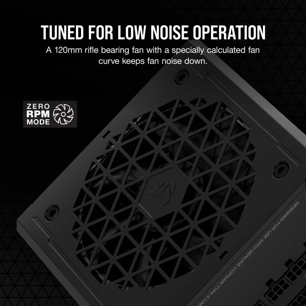 پاور 1000 وات کورسیر RM1000e Low Noise Gold Full Modular — تصویر ۵