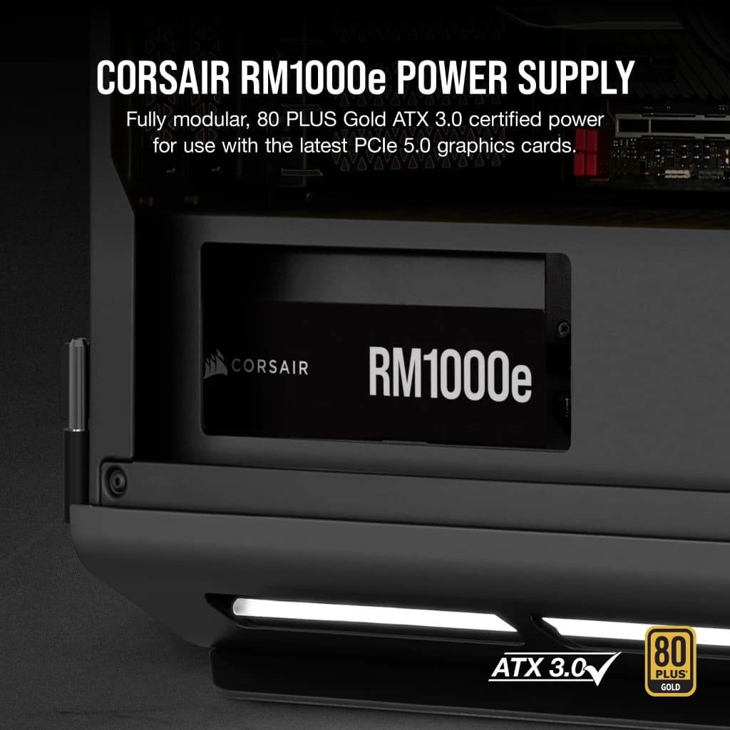 پاور 1000 وات کورسیر RM1000e Low Noise Gold Full Modular — تصویر ۳
