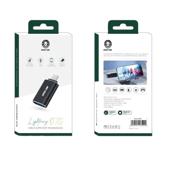 تبدیل OTG آیفون لایتنینگ گرین لاین Green Lion Lightning — تصویر ۳