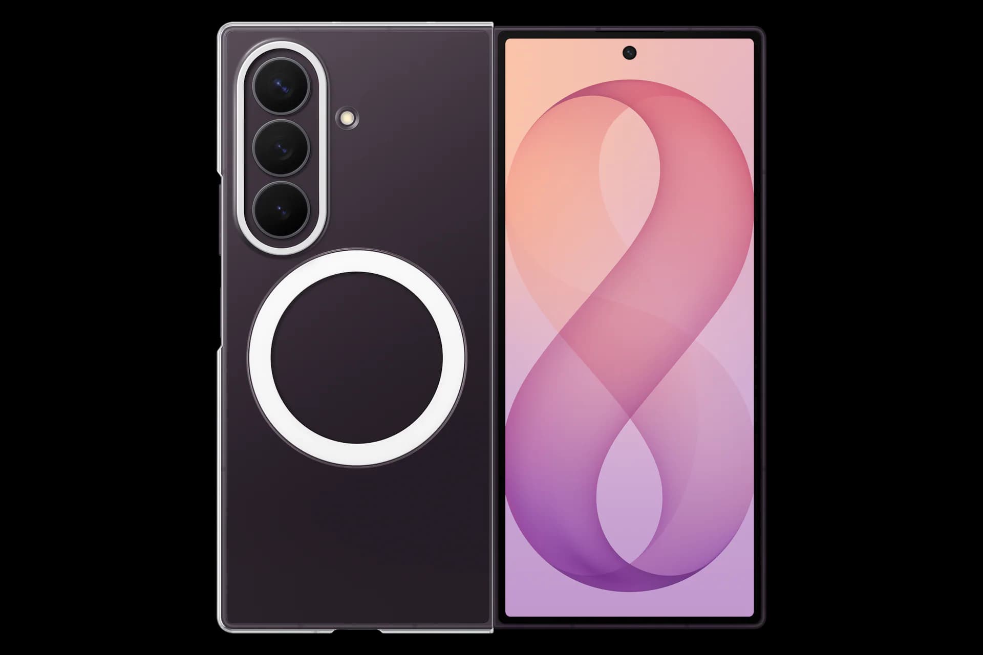 قاب شفاف اصلی سامسونگ Galaxy Z Fold8 Ultra مدل Clear Magnet Case EF-CF976 — تصویر ۷