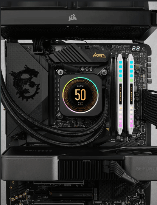رم DDR5 دسکتاپ 64 گیگابایت 5200Mhz CL40 کورسیر مدل Dominator RGB White دو کاناله — تصویر ۳