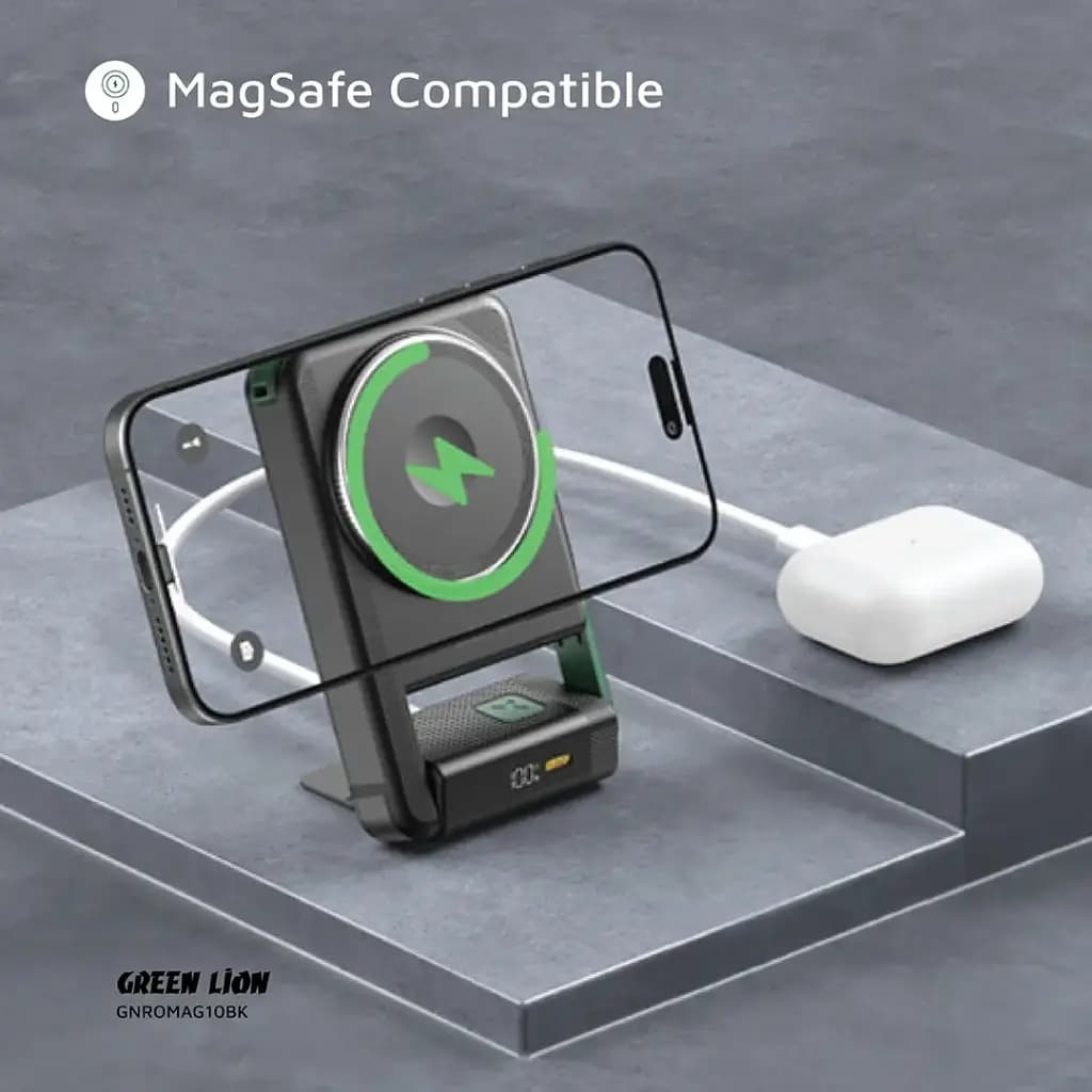 پاوربانک مگ‌سیف گرین لاین مدل Rotex MagSafe 10000mAh — تصویر ۶
