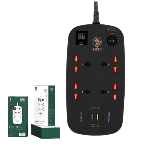 چندراهی برق گرین لاین Green Lion Power Socket با کابل 3 متری و شارژ سریع PD20W — تصویر ۶