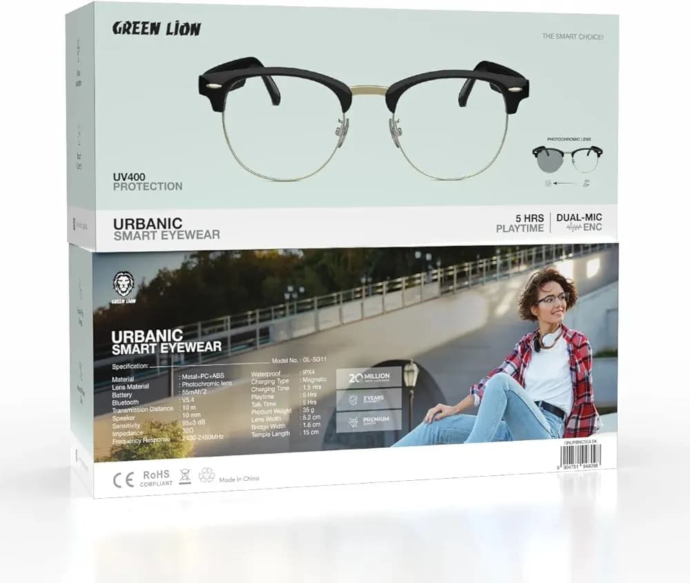 عینک هوشمند Green Lion Urbanic | لنز فتوکرومیک اورجینال — تصویر ۴