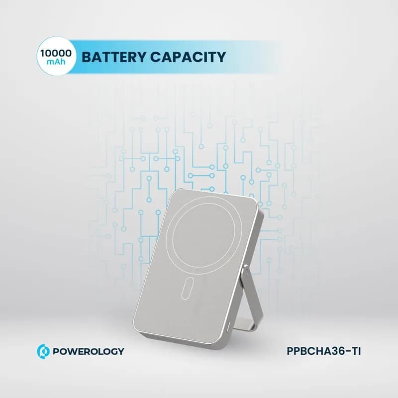 پاوربانک 10000 میلی آمپر مگ سیف پاورولوژی Powerology 10000mAh MagSafe Power Bank PPBCHA36 — تصویر ۴