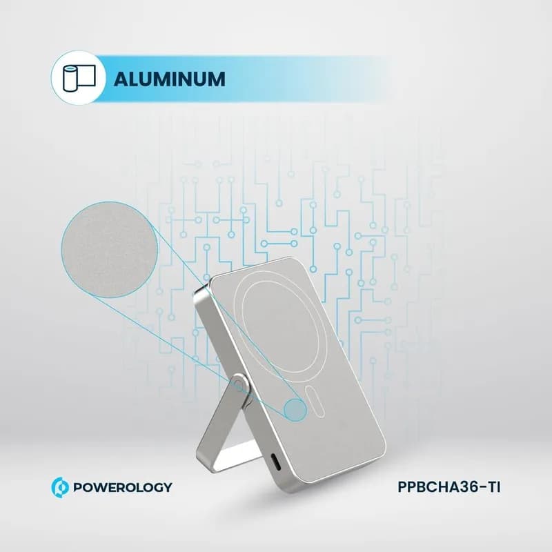 پاوربانک 10000 میلی آمپر مگ سیف پاورولوژی Powerology 10000mAh MagSafe Power Bank PPBCHA36 — تصویر ۵