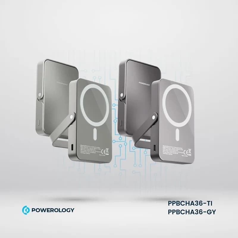 پاوربانک 10000 میلی آمپر مگ سیف پاورولوژی Powerology 10000mAh MagSafe Power Bank PPBCHA36 — تصویر ۶