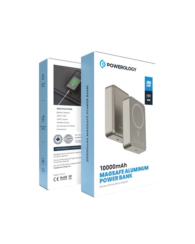 پاوربانک وایرلس 10000 میلی آمپر پاورولوژی Powerology 10000 mAh Magsafe Powerbank PPBCHA34 — تصویر ۳