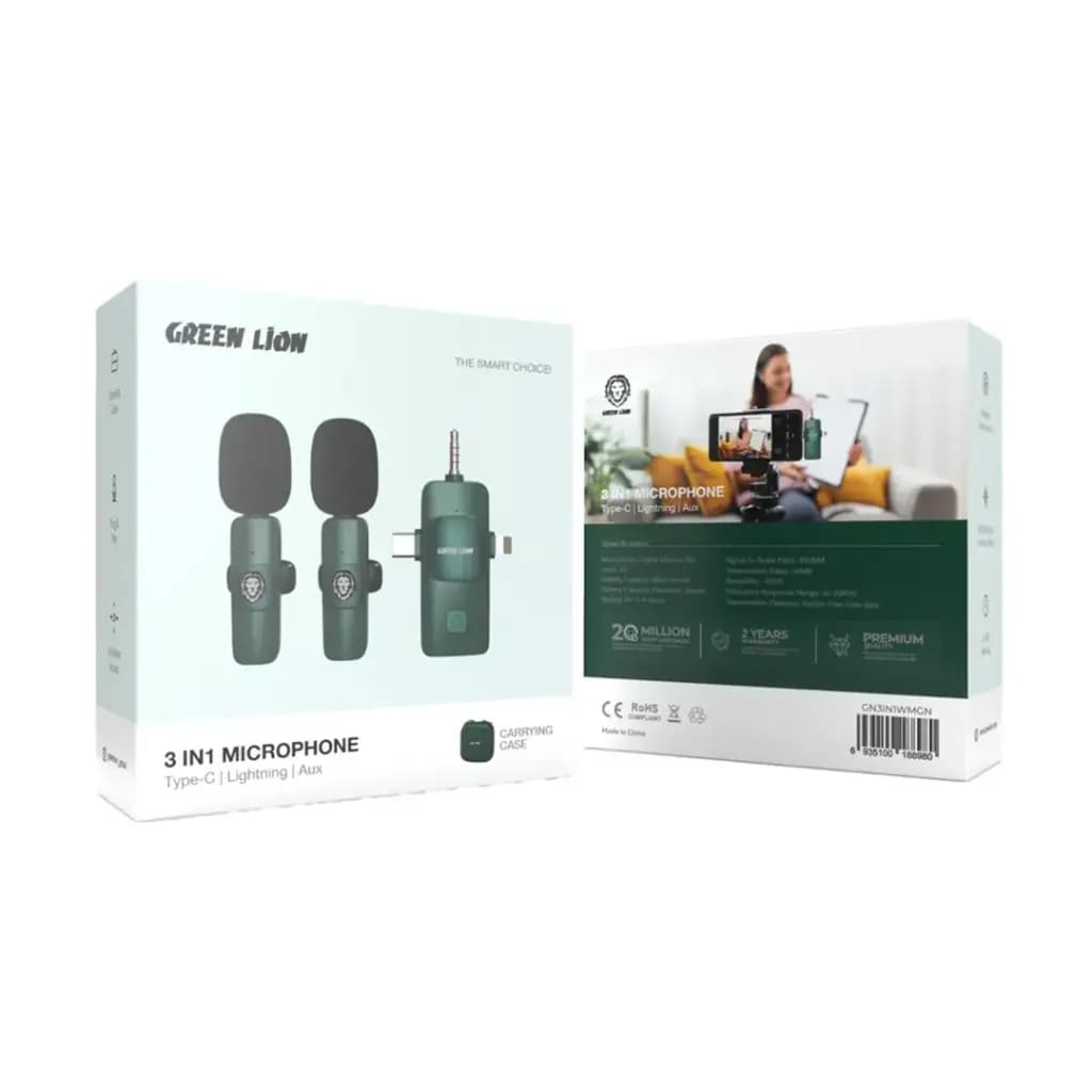 میکروفون گرین لیون Green Lion 3 in 1 مدل GN3IN1WMGN — تصویر ۳