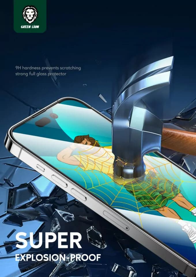 گلس گرین لاین مدل Silicon plus شفاف برای اپل Iphone 17 pro — تصویر ۶