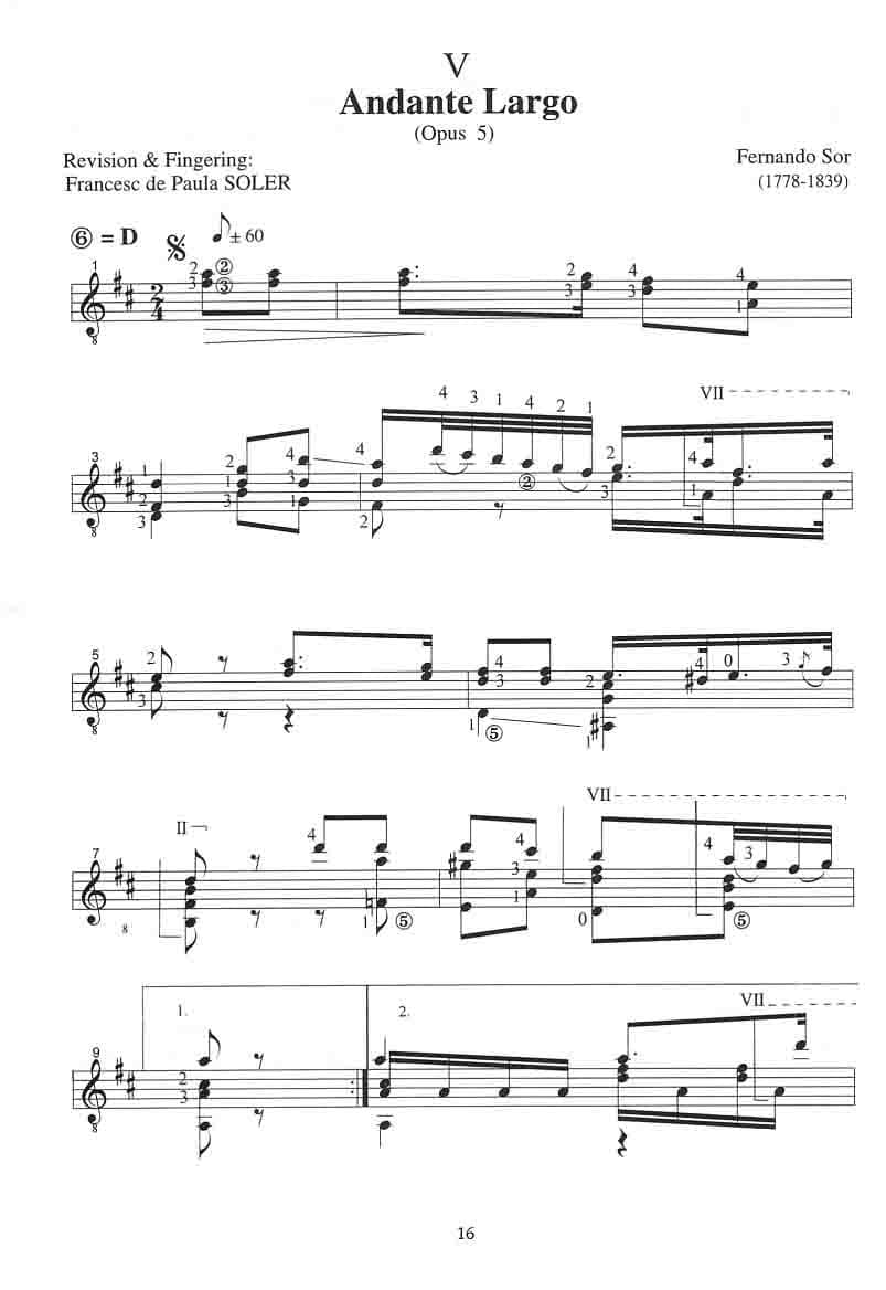 دانلود کتاب قطعات کلاسیک اسپانیایی گیتار The Guitar Collection – Francesc de Paula Soler — تصویر ۱۰