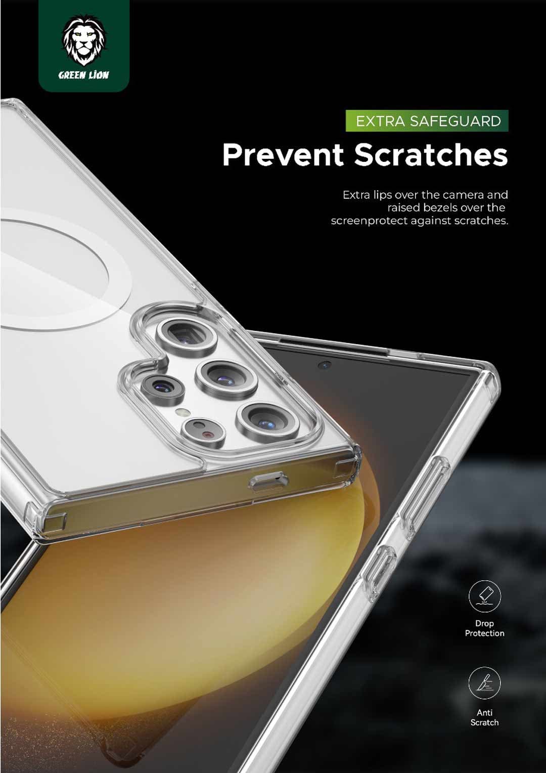 قاب کریستالی اورجینال مگ سیف گرین لاین MagSafe Crystal Case Samsung s25 Ultra — تصویر ۸