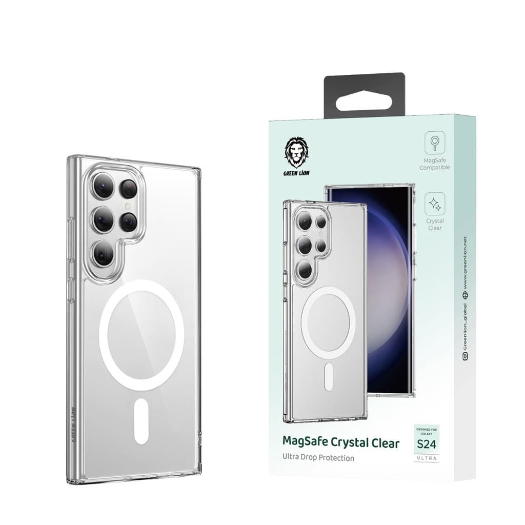 قاب کریستالی اورجینال مگ سیف گرین لاین MagSafe Crystal Case Samsung s25 Ultra — تصویر ۶