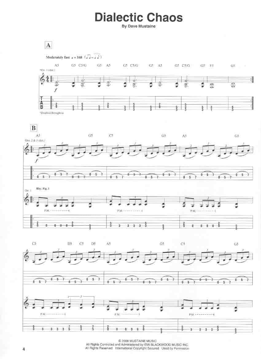 دانلود کتاب قطعات گیتار متال | قطعات گیتار گروه مگادث Megadeth – Endgame Guitar Tab Songbook — تصویر ۸