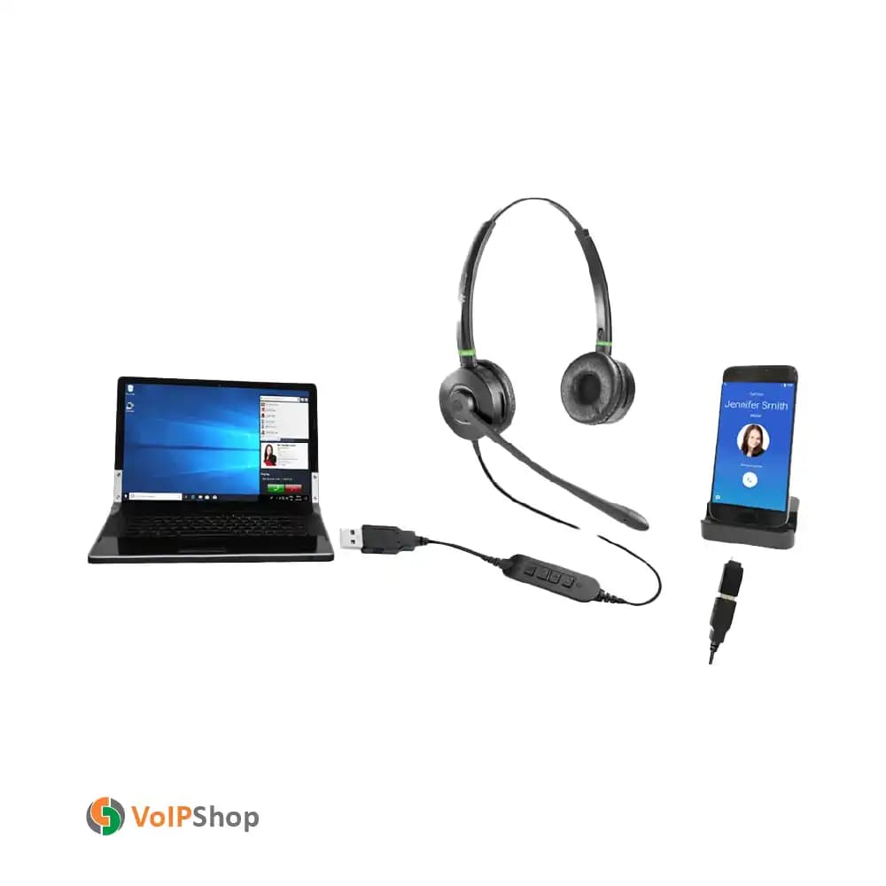 VT 6909 LYNC DUO USB Headset وی تی — تصویر ۴