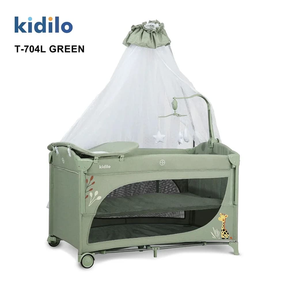 تخت و پارک نوزاد کیدیلو Kidilo مدل T704L — تصویر ۳