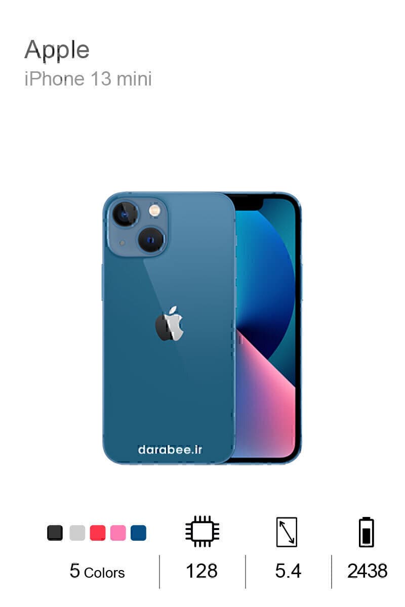 گوشی موبایل iphone 13 MINI ZAA اکتیو حافظه 128 گیگابایت — تصویر ۳