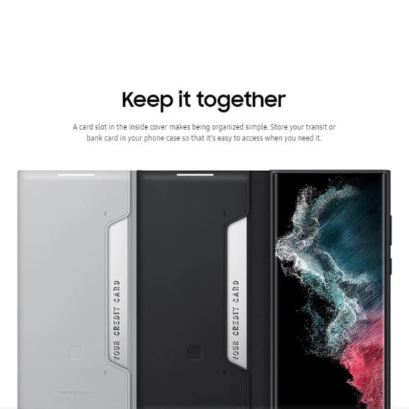کیف کلاسوری هوشمند اصلی سامسونگ SMART LED VIEW COVER S22 ULTRA — تصویر ۷