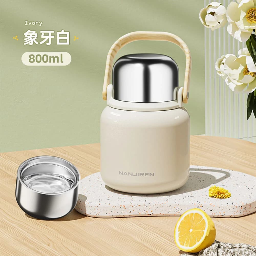 فلاسک غذای استیل نانجیرن Nanjiren حجم 800 میلی لیتر — تصویر ۵